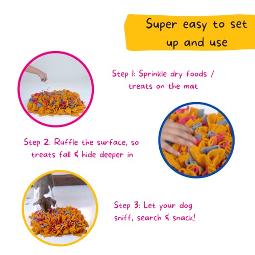 Image of For the love of Dog Sniffer Mat - Snuffle Mat for Mental Stimulation & Slow Feeding for All Dogs (Sun Kissed)