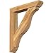 Ekena Millwork BKT0604X32X38FST06RWR Funston Slat Rough Sawn Bracket w/Offset Brace, Western Red Cedar