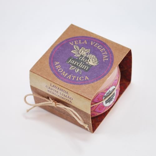 Vela Aromática Vegetal - Relaxante - Lavanda, Bergamota e Capim L...