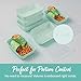 Bentgo Prep - 20-Piece 1-Compartment Reusable Meal Prep Containers with Lids, PFAS & BPA Free Materials, Durable, Microwave, Freezer, & Dishwasher Safe To Go Food Storage (Mint)