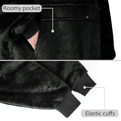 Image of Catalonia Oversized Hoodie Blanket Sweatshirt, Comfortable Sherpa Giant Pullover with Large Front Pocket for Adults Men Women Teenagers Wife Girlfriend