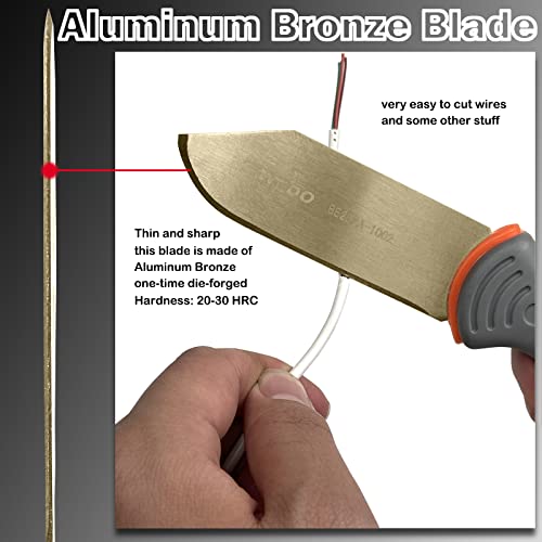 Cuchillo común de bronce de aluminio sin chispas WEDO de 203 mm para entornos explosivos 4