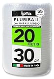 IPEA Pluriball per Imballaggio e Spedizioni – Rotolo da 20 Metri x 30 cm – 100% ITALIANO –...