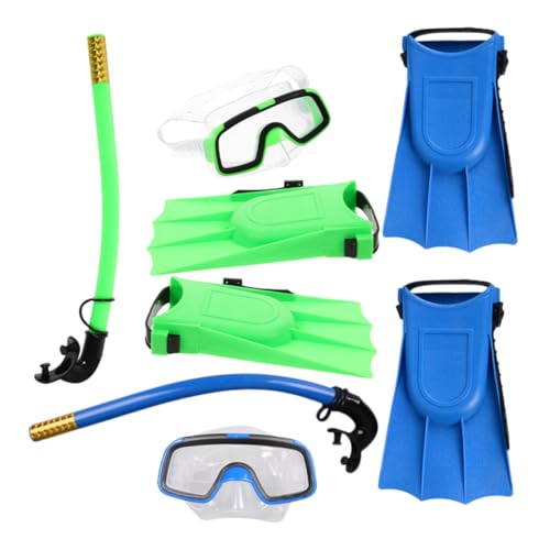 Abaodam 1 Set Child Snorkeling Gear Set Snorkeling Goggles Short Fins for Kids Diving Glasses Straw Semi-Dry Safety Goggles