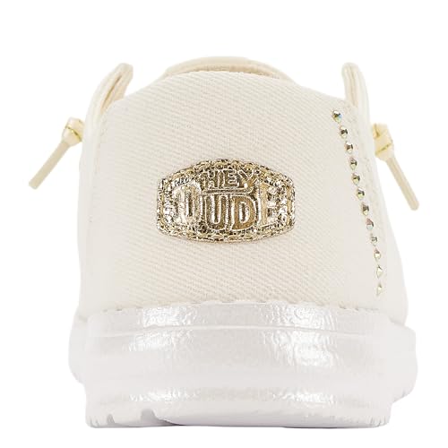 Image of HEYDUDE Women's Wendy Stardust Slip On Loafers | Lightweight Casual Shoes for Travel, Walking & Everyday Style