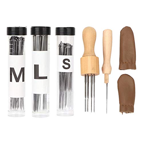 8 agulhas de metal duro e resistente de feltro de lã durável, kits populares e práticos de feltro de