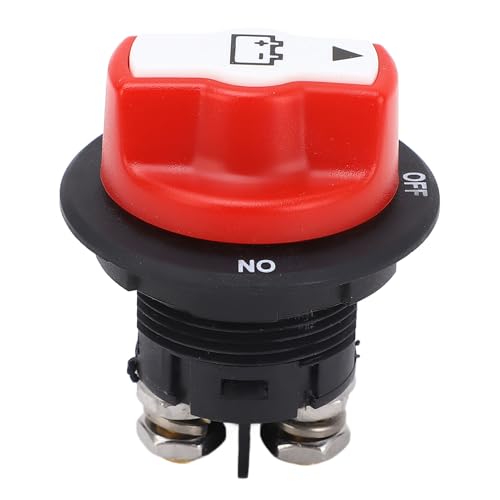 Oumefar Battery Disconnect Switch 100A Water Proof Heavy Duty Power Cut Master Switch, Versatile Isolator for Boat Car RV ATV UTV, ABS Material