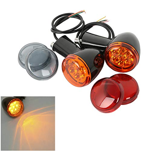 TCT-MOTORPARTS Rear LED Turn Signals Light Bracket Fit For XL 883 1200 Sportster 1992-2017 Super Low XL883L Custom XL883C Hugger XLH883 Nightster XL1200N Super Low