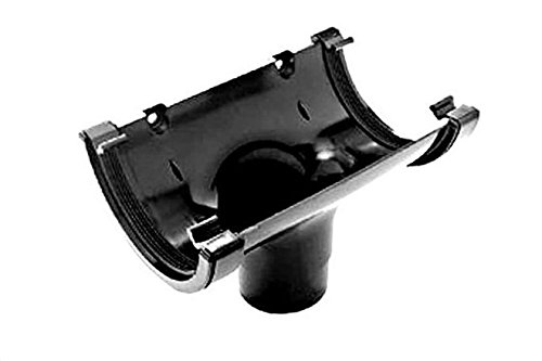 Marshall Tufflex Black Round Gutter 112Mm Running Outlet Rwo1 (May Be Substituted)