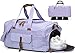 BLUBOON Weekender Overnight Duffel Bag with Shoes Compartment for Women Men Canvas Weekend Travel Tote Carry On Bag (Purple)