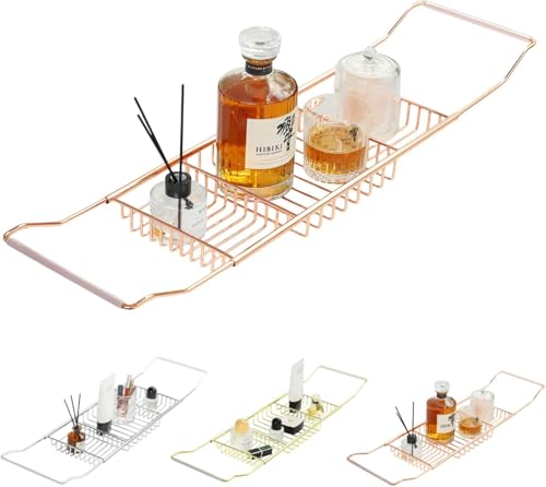 お風呂テーブル 伸縮式 62-98cm ステンレス製 カビ防止 錆びない バスタブトレー 浴室用 折りたたみ可能 タブレットスタンド 本置き スマホ置き お風呂ラック 浴槽スタンド 大容量収納 耐荷重 浴室収納 お風呂雑貨 入浴グッズ