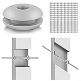 Gummikabeldurchführungen für Metallzaunpfosten, Größe für 1/8 und 5/32, geeignet für Outdoor-Geländersysteme und Deckprojekte (200 Stück)