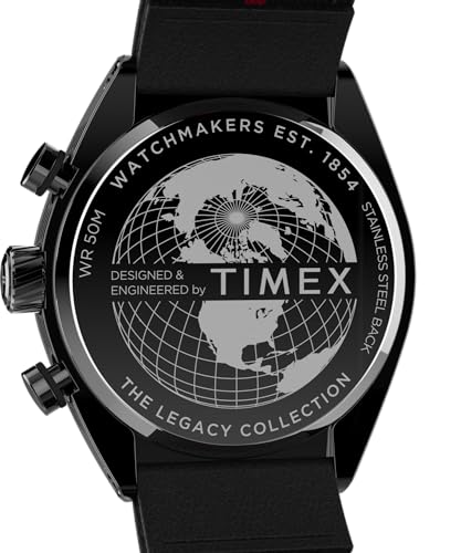 Image of Timex Men's Legacy Tonneau 42mm Watch - Black Strap Black Dial Stainless Steel Case