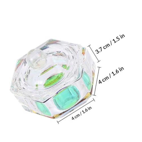 2 Piezas Vasos Octogonales de Cristal para Manicura miniatura 2