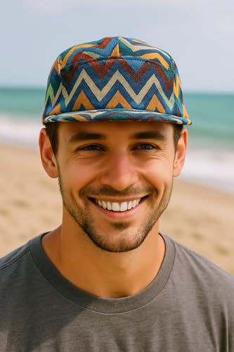 Image of 5 Panel Camper Hat | Multi-Color Unique Designs | Caps for Men & Women | Large or X-Large
