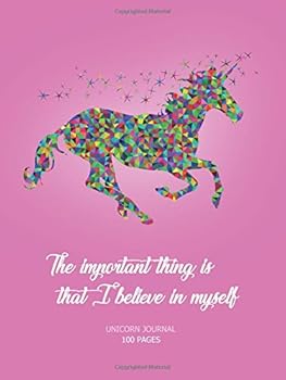 Unicorn Journal: Inspirational Journal | 100 pages | lined & blank paper | notebook for writing | 6x8"