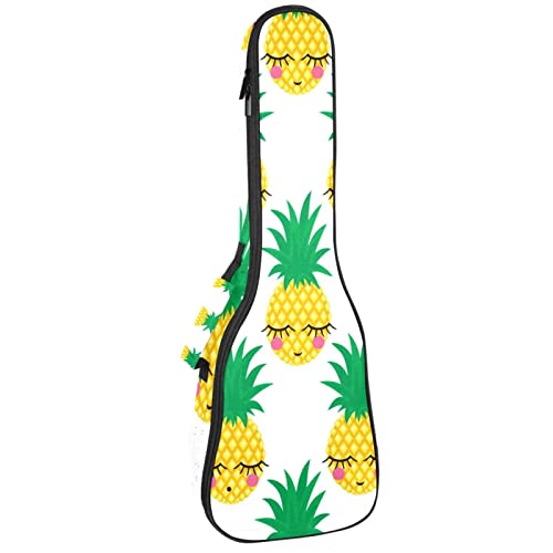 Housse pour ukulélé soprano timide ananas rembourrée et étanche