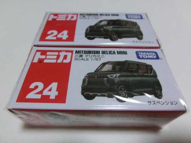 Amazon | トミカ No.24 三菱 デリカミニ 2台セット | ミニカー・ダイ
