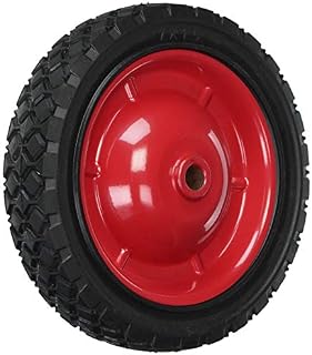 Shepherd Hardware 9593 7-Inch Semi-Pneumatic Rubber Tire, Steel Hub with Grafoil Bearings, Diamond