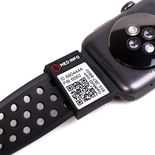 Myid Black Medical Id Sleeve That Fits Apple Watch, Fitbit, Samsung Gear, Garmin And More #TOP1