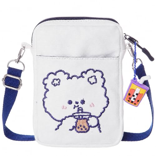Image of AOCINA Small Wallet Purse Canvas Mini Purse Crossbody Phone Purse Bag for Girls Teens Boys Women