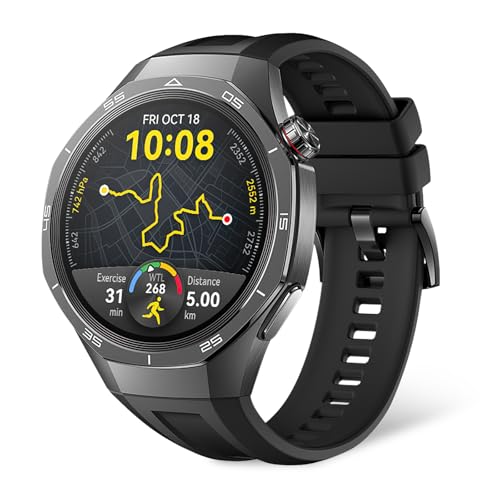 [YANMONGI] For HUAWEI Ultimate 2/WATCH GT5 Pro 46mm �o���h �V���R���� �����x���g �ʋC �_�炩�� �h�� �y�� �ϏՌ� �h�� �j�����p �H��s�v�i�u���b�N�j