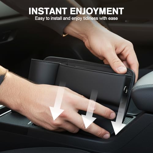 Organizador de Cuero para Auto con Portavasos miniatura 4