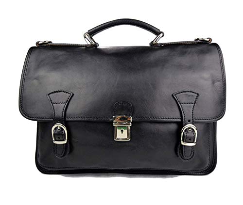Messenger cuir sac cartable noir pour homme actif