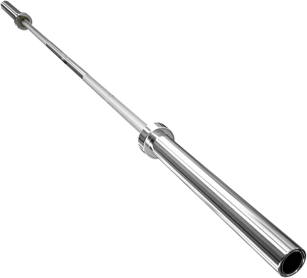 Bilanciere Olimpico Palestra diametro 50 millimetri con chiusure a molla da 120 cm sagomato, 150 cm, 180 cm oppure 220 cm