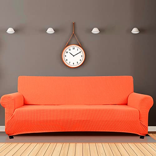 VanderHOME Stretch Sofa Slipcover Easy Fit Elastic Jacquard Fabric Couch Settee Slipcover Stretch Sofa Covers Couch Covers Thick Soft Non Slip Sofa Slipcovers Furniture Protector 1 Seater - Image 2