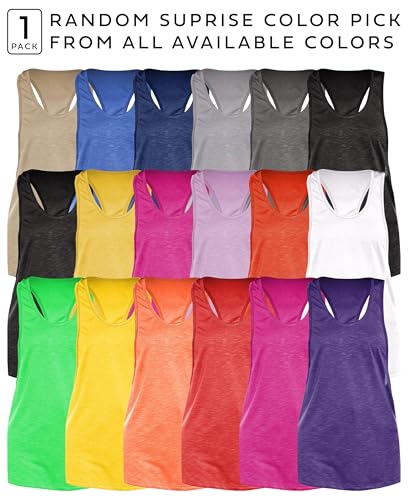 Image of Sexy Basics Women's Workout Racerback Tank Tops | Semi Sheer Slub Fabric | Wide Shoulder Hole Opening | Multi Packs & Colors
