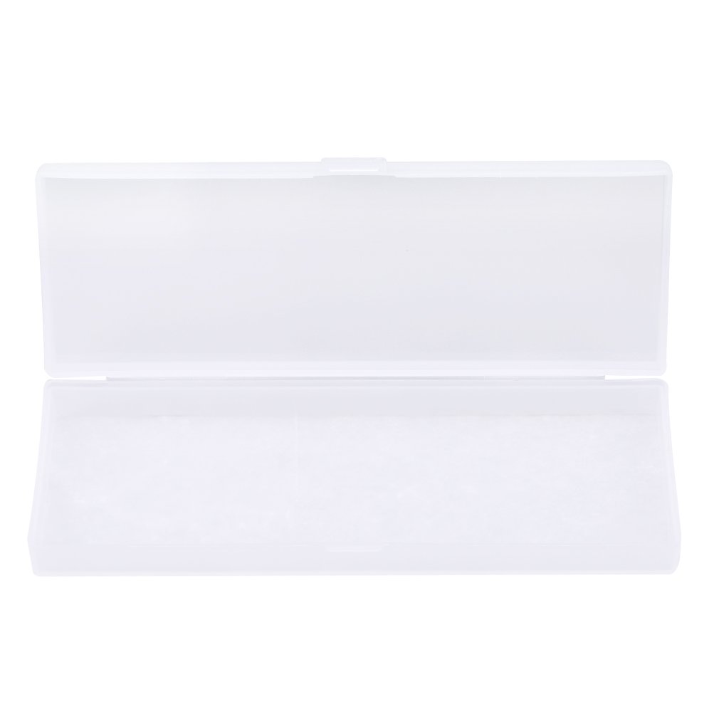 Yinew Plastic Translucent Pen Case Holder Boxes Pencil Gift Box Organizer For Birthday School Travel,White,M