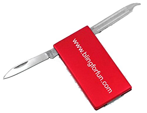 GIFTS INFINITY Black Ice Gun Metal Personalized Metal Money Clip Free Engraving … (Red)