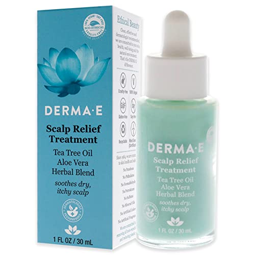 Derma-E Scalp Relief Treatment – Dry Scalp Moisturizer Serum – Tea Tree Oil, Menthol And Aloe Vera Cool And Soothe Itchy Scalp And Promote Scalp Health, 1 Fl Oz #TOP3