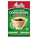 Melitta #2 Cone Coffee Filters, Natural Brown, 100 Count (Pack Of 6), 600 Total Filters - Fits all 2-6 Cup Cone Coffee Makers and 1-cup Pour-Over Brewers, Compostable, Tear-Resistant, Made in USA