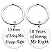 Produktbild Schlüsselanhänger mit Aufschrift Happy Anniversary 10th Wedding Anniversary, für Paare, Mama und Vater, 2 Stück