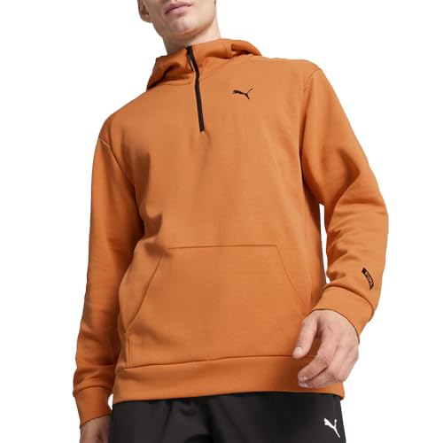 Puma Mens RadCal Hooded Half Zip Casual Outerwear - Orange - Size XXL