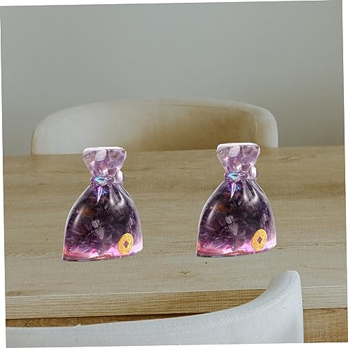 PRETYZOOM Handmade Resin Money Bag Decoration Small Money Bag Ornament for Home Office Feng Shui Desktop Adornment Car Decoration 3D Design4
