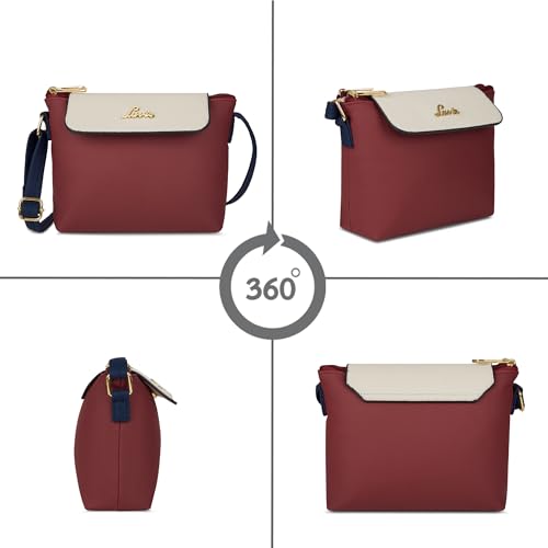 Image of Lavie Women's Colourblock Rove Flap Crossbody Sling Bag | Ladies Purse Handbag | Gift for Women