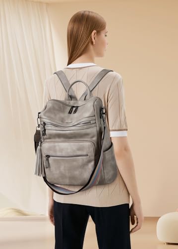 Image of Shrrie Vegan Leather Backpack Purse for Women with Adjustable Shoulder Bag