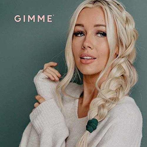 Gimme Beauty - Thick Fit No Damage Hair Ties - Black Onyx - Seamless Microfiber Elastics - Thick Hair Accessories With All Day Hold - No Snagging, Dents, Or Breakage Hair Tie Pack (6 Count) #TOP5