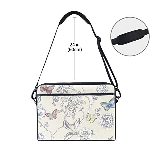 Funda para portátil de 14 a 15,4 pulgadas maletín protector diseño mariposas florales 6