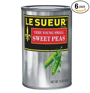 Le&#39;sueur Very Young Small Sweet Peas 15 Oz (Pack of 6)