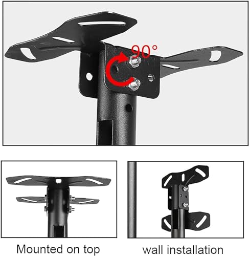 Support TV pliable et orientable double face avec bras extensible de 2 mètres pour grands écrans - 6