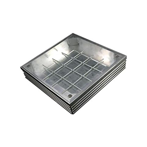 DS Line Aluminium Recessed Manhole Cover & Frame - 60mm Overall Depth - Double Sealed (600 x 450 x 48mm Clear Opening) Cover