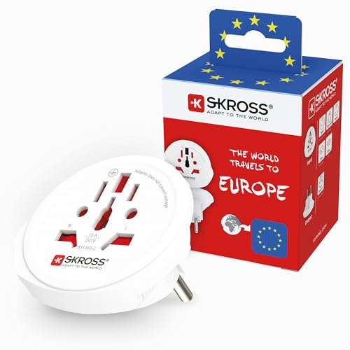 SKROSS - 1.500211-E - World To Europe Adaptateur Universel - Compatibilité des USA, UK, Australie et Chine vers...