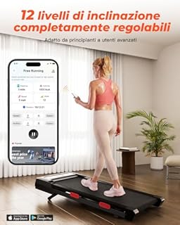 Copant Raceable Tapis de Marche avec Inclinaison, Tapis Roulant avec Courses Multi-Coureurs, Max 136KG 159KG APP Contrôle Tapis de Course avec Cours de Formation, Adapté aux Équipements de Haut Tech
