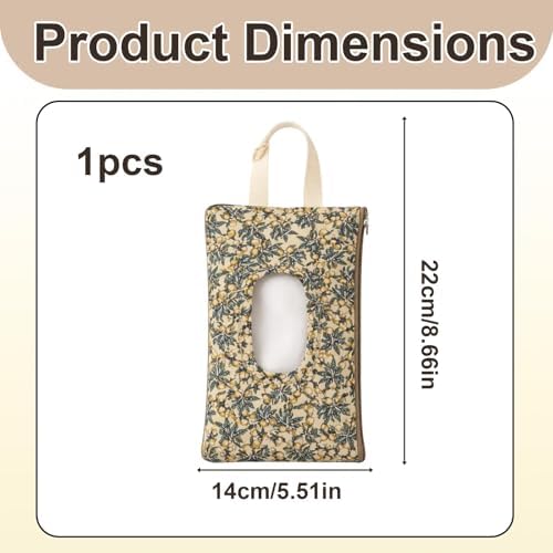 1PCS (8.66 * 5.51inch) Diaper and Wipes Pouch, Diaper Wipe Pouch for On-the-Go Parents, Convenient Storage Solution for Baby Essentials, Cotton Fabric Construction with Durable Design - 1