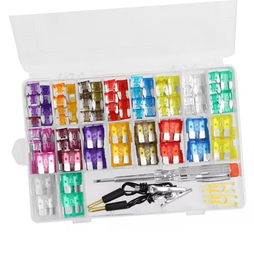 Kit de fusibles para automóvil Gatuida, 300 piezas, con probador de fusibles mini, resistente a altas temperaturas, de aluminio, apto para autos, camiones, RV y motocicletas miniatura 7