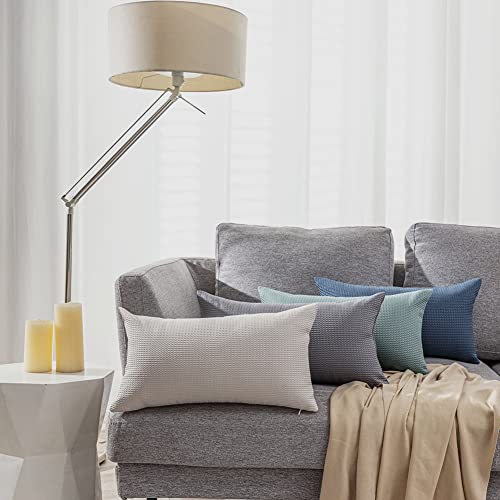 Fanhomcy 4 Pack Lumbar Pillow Covers Chevron Pattern Decorative Couch Square Geometric Style Decor Boho Cushion Case Throw Pillows Shell For Sofa Bedroom Christmas 12X20 Inch #TOP1